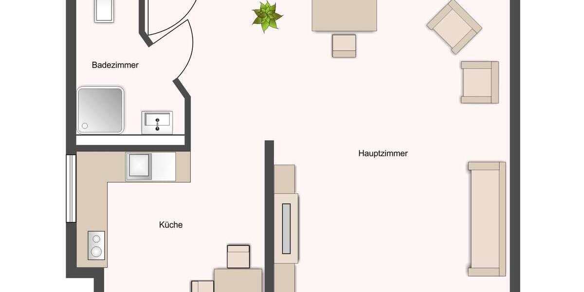 Etagenwohnung Stuttgart / Münster Münster - 1 Zimmer, 31 m&sup2;, 578&euro; | Angebot:26624016